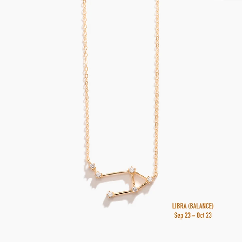 Champagne Gold Zodiac Necklace