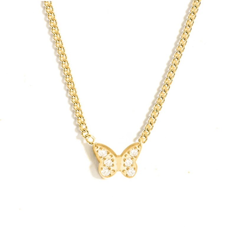 Mini Bling Butterfly Necklace