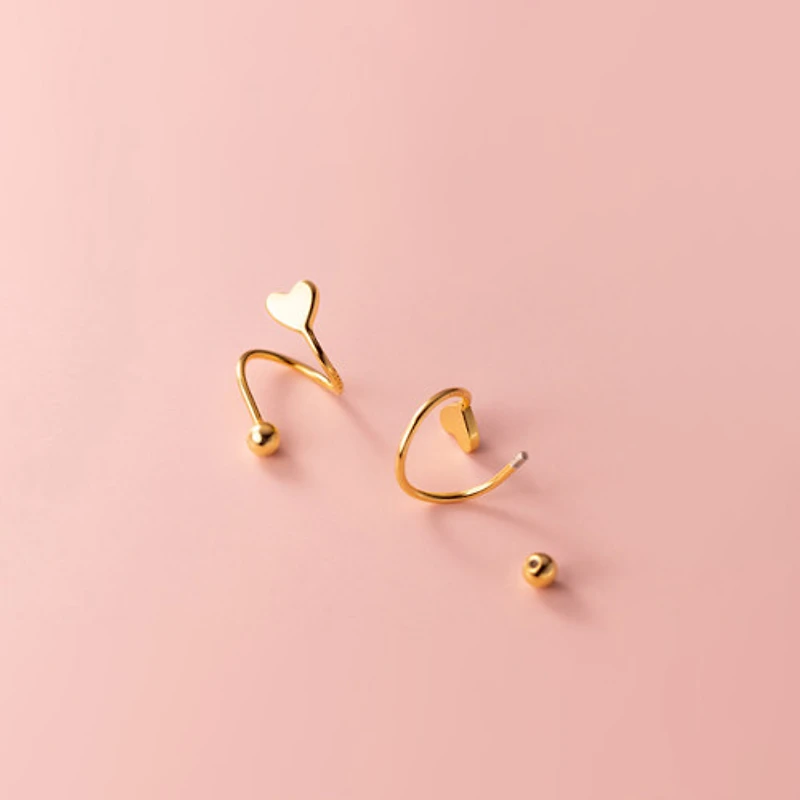 Heart Spiral Studs