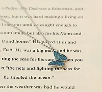 Blue Butterfly Necklace