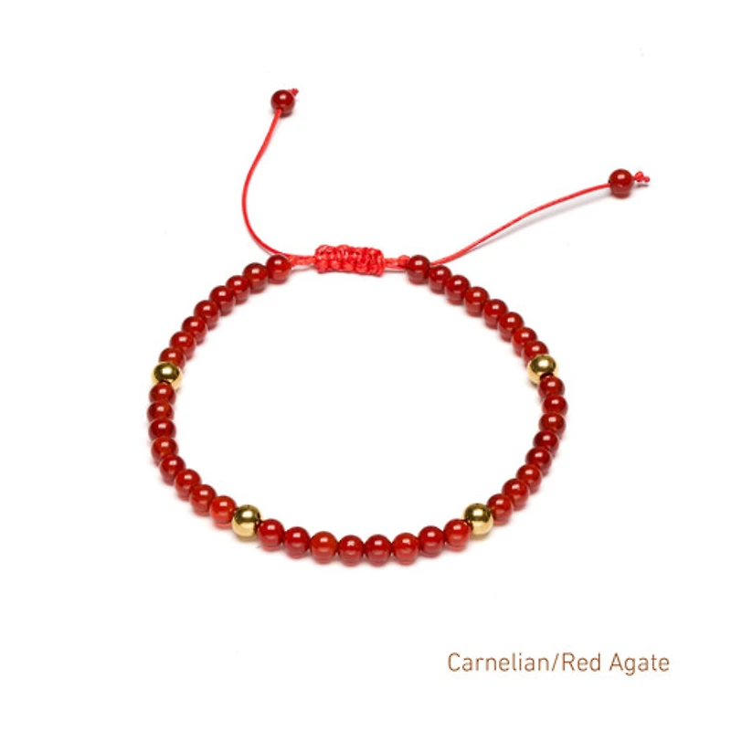 Braided Natural Crystal Bracelet (Autumn Hues)