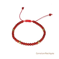 Braided Natural Crystal Bracelet (Autumn Hues)
