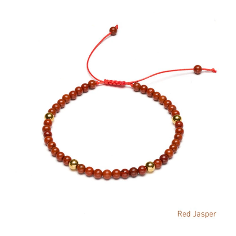 Braided Natural Crystal Bracelet (Autumn Hues)