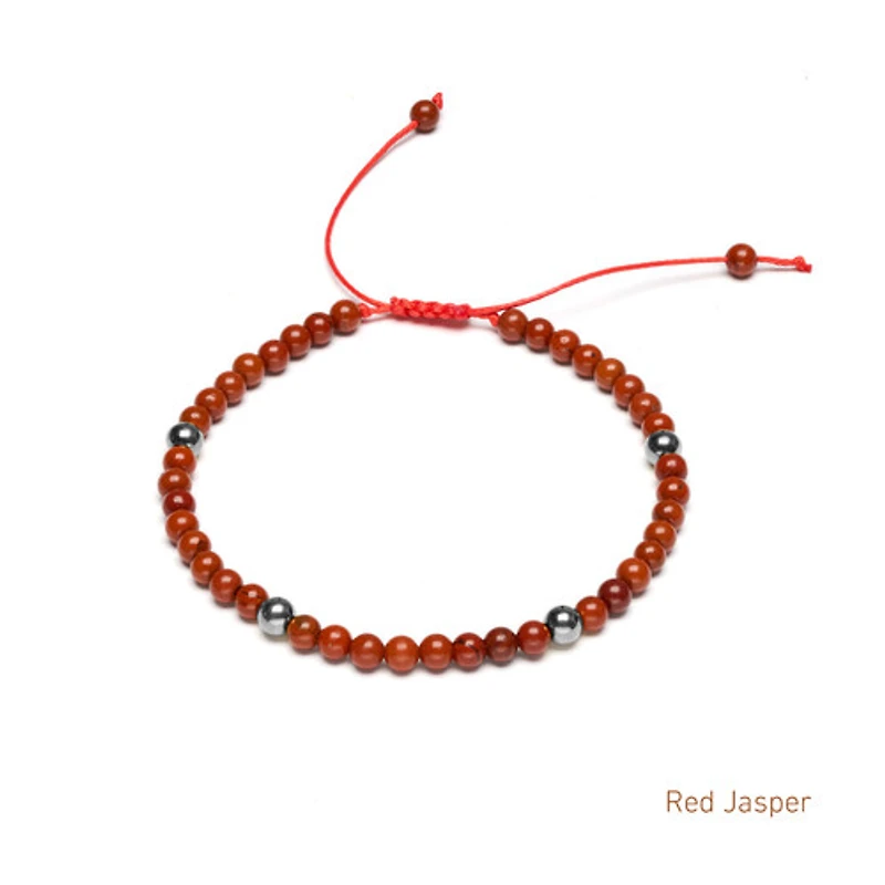 Braided Natural Crystal Bracelet (Autumn Hues)