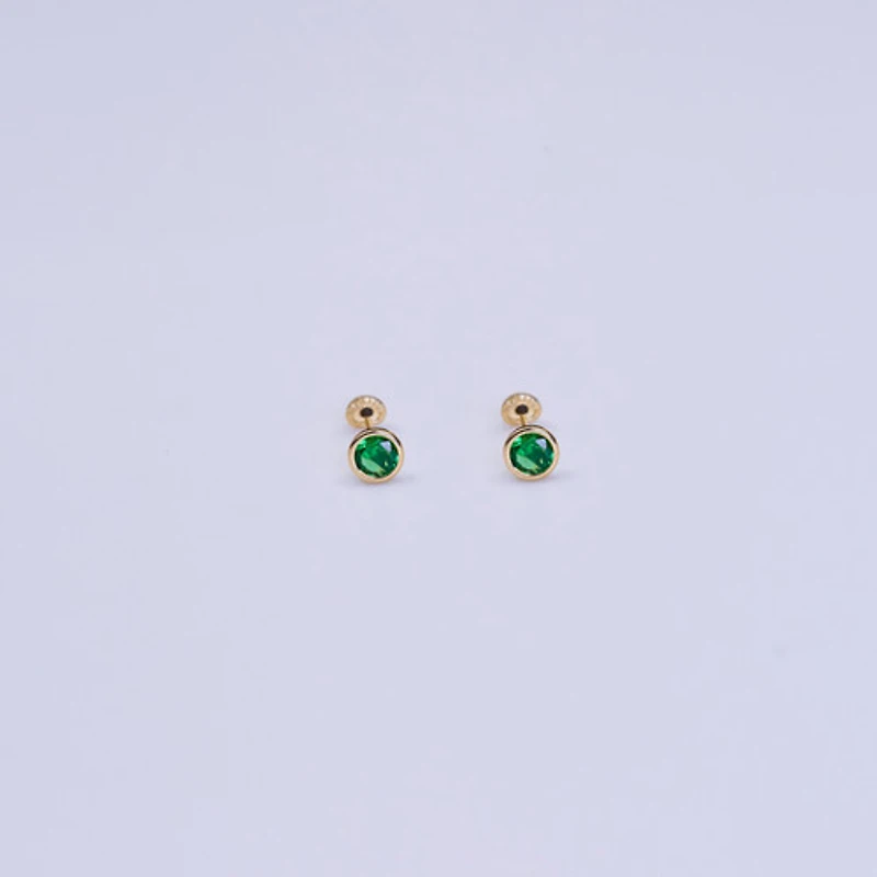 Green Gem Studs