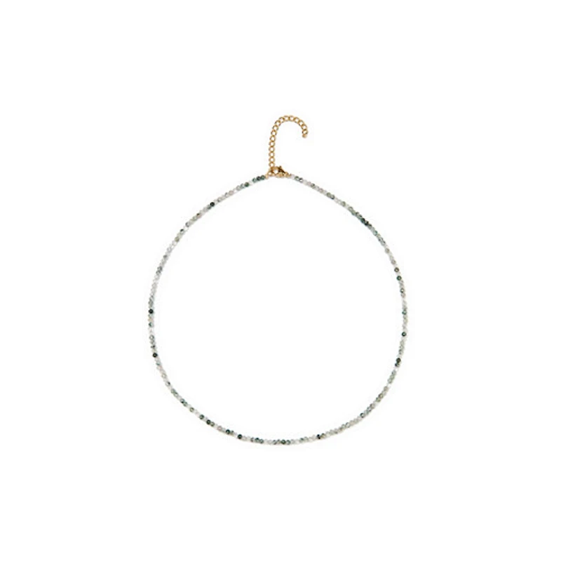 Natural Crystal Necklace (Green Tones)