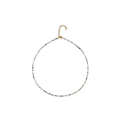 Natural Crystal Necklace (Green Tones)