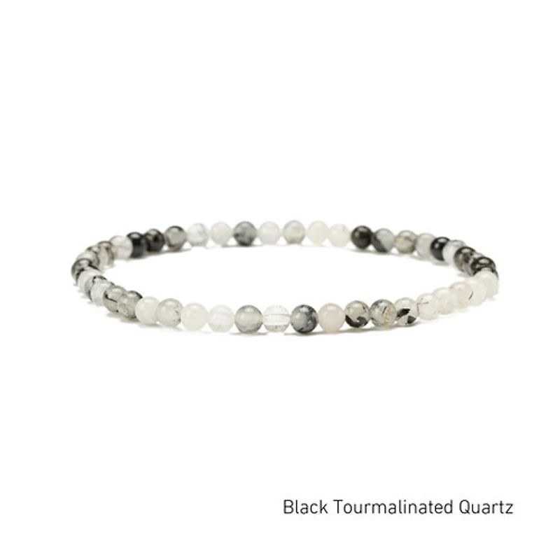 Elastic Natural Crystal Bracelet (Neutral Tones)