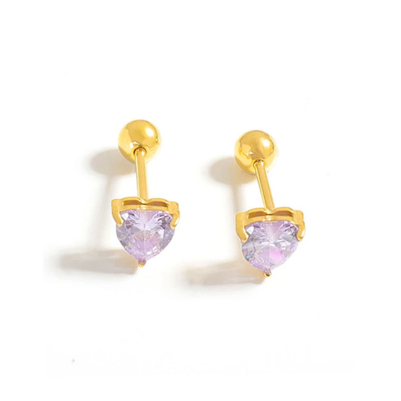 Gold Birthstone Twist On Studs