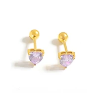 Gold Birthstone Twist On Studs