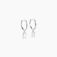Gold Jewel Drop Huggie Hoops