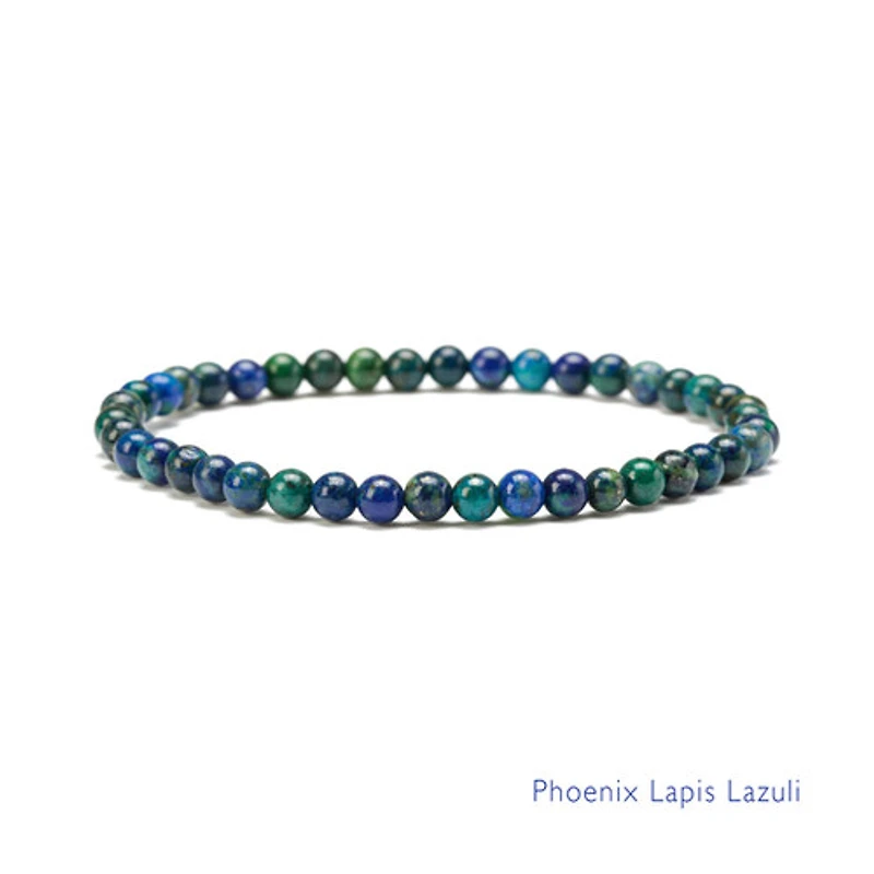 Elastic Natural Crystal Bracelet (Green & Blue Tones)