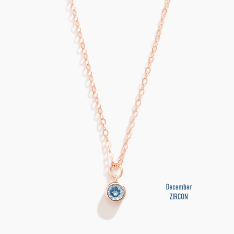 Vermeil Rose Gold Birthstone Necklace