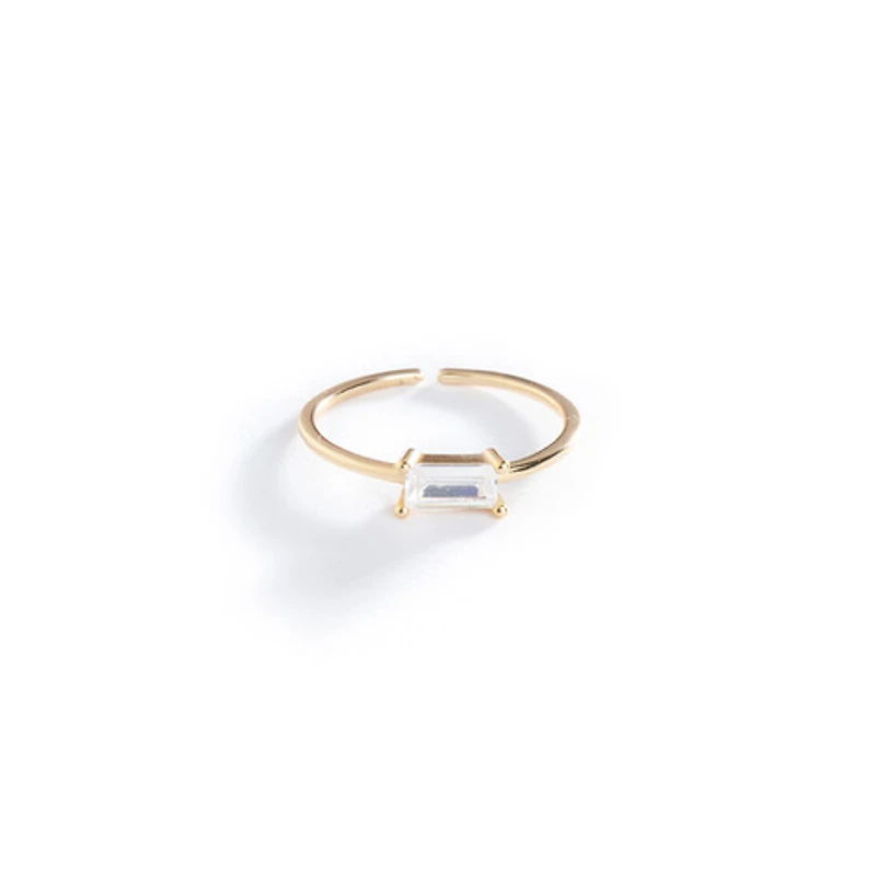 Emerald Cut Gold Ring