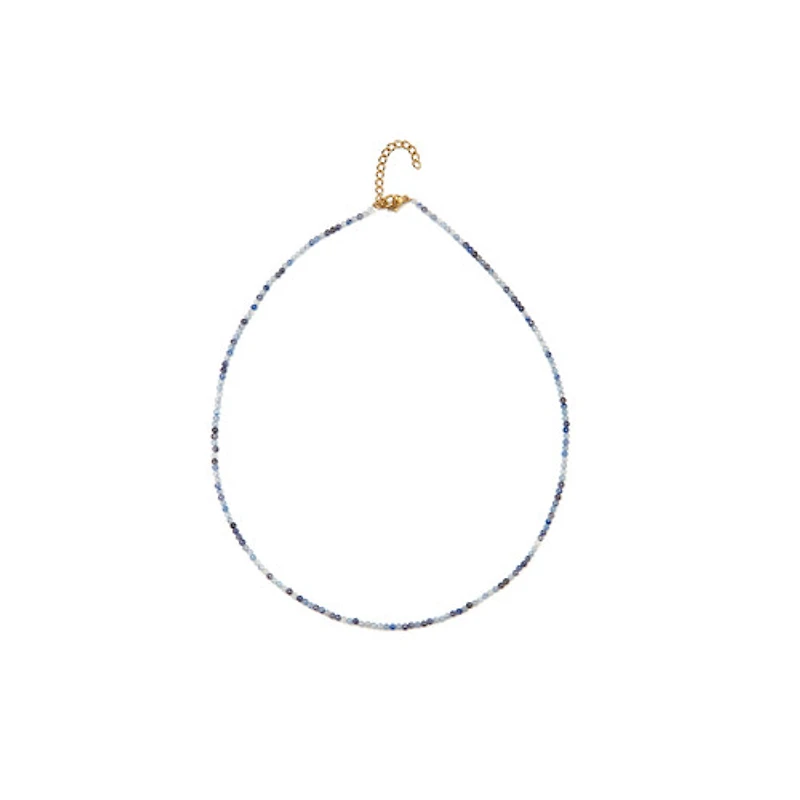 Natural Crystal Necklace (Blue Tones)