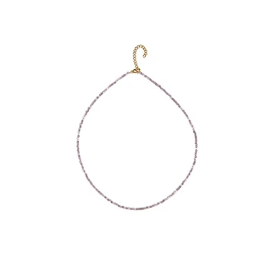 Natural Crystal Necklace (Orange & Pink Tones)