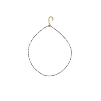Natural Crystal Necklace (Orange & Pink Tones)