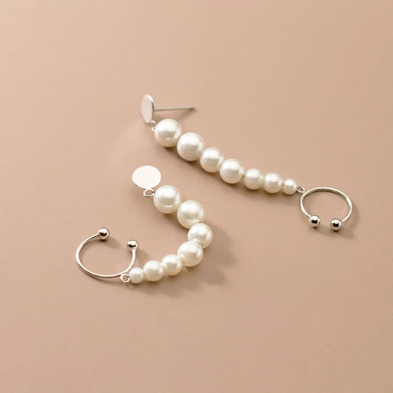 Pearl Connected Cuff Studs