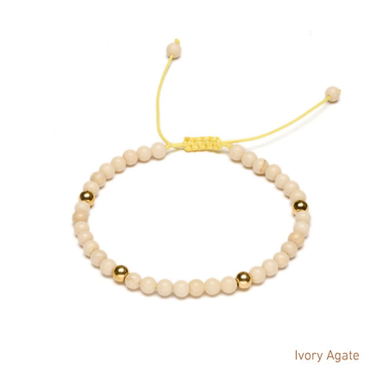 Braided Natural Crystal Bracelet (Basic Neutrals)
