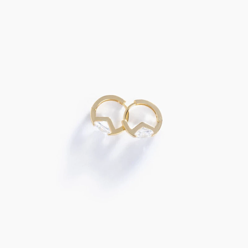 Bejeweled Gold Hoops