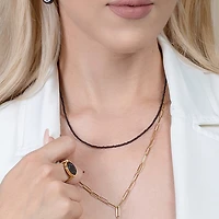 Natural Crystal Necklace (Neutral Tones)