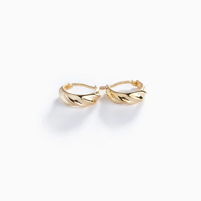 Twisted Latch Mini Hoops