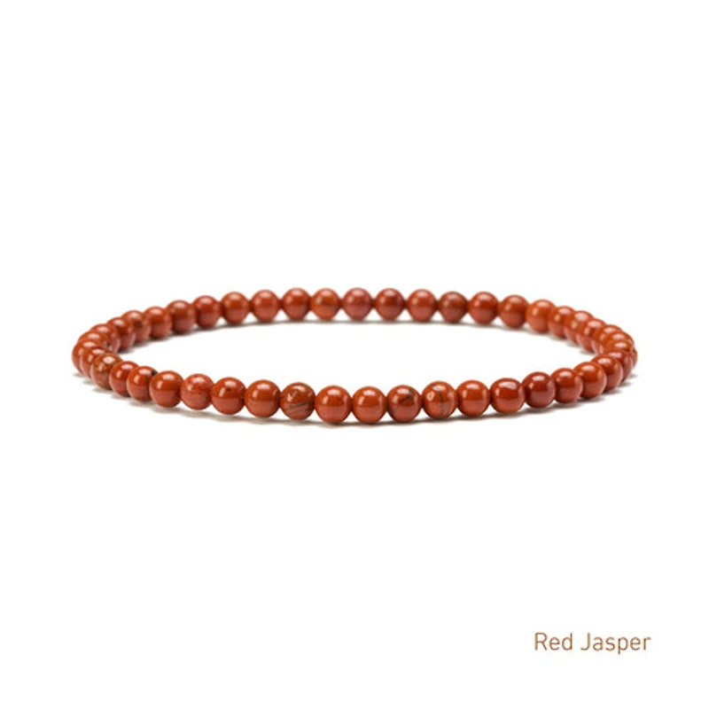 Elastic Natural Crystal Bracelet (Orange& Pink Tones)