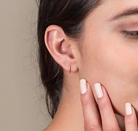 Ruched Gold Hoops