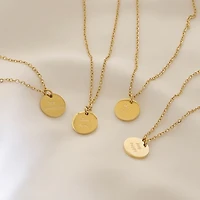 Coined Birth Flower Necklace