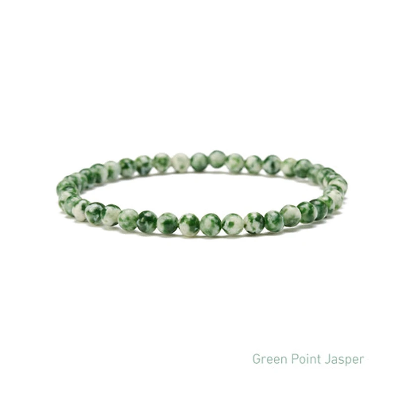 Elastic Natural Crystal Bracelet (Green & Blue Tones)