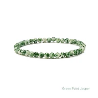 Elastic Natural Crystal Bracelet (Green & Blue Tones)