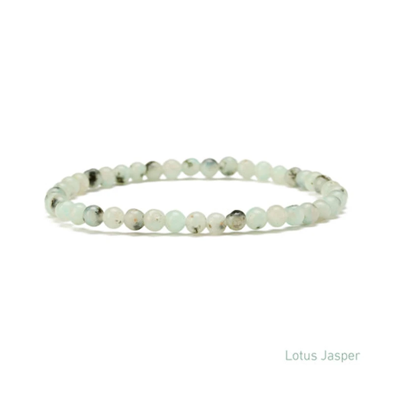 Elastic Natural Crystal Bracelet (Green & Blue Tones)