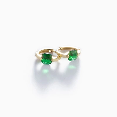 Bejeweled Gold Hoops