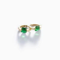 Bejeweled Gold Hoops