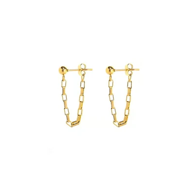Dangle Chain Stud Earrings