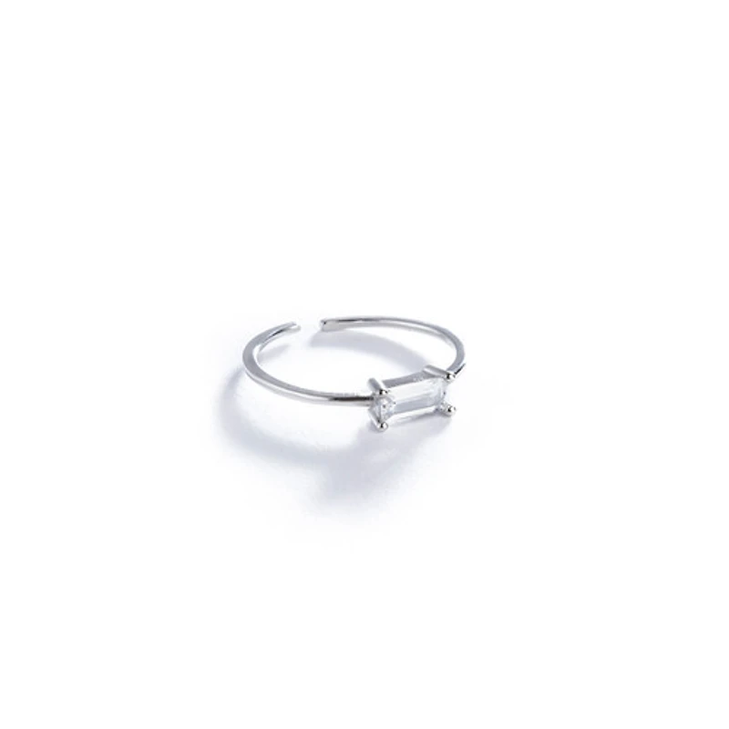 Emerald Cut White Gold Ring