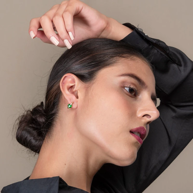 Bejeweled Gold Hoops