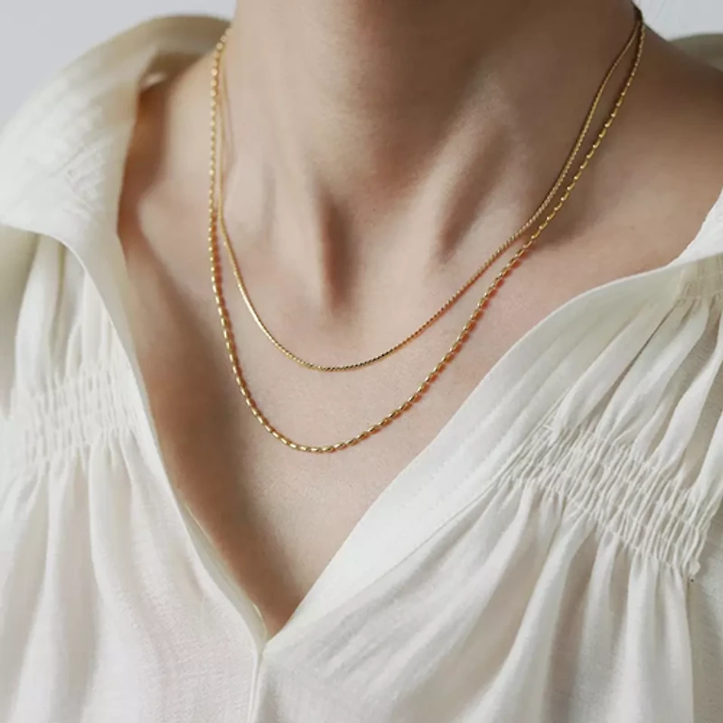 Delicate Dual Layer Beaded Necklace