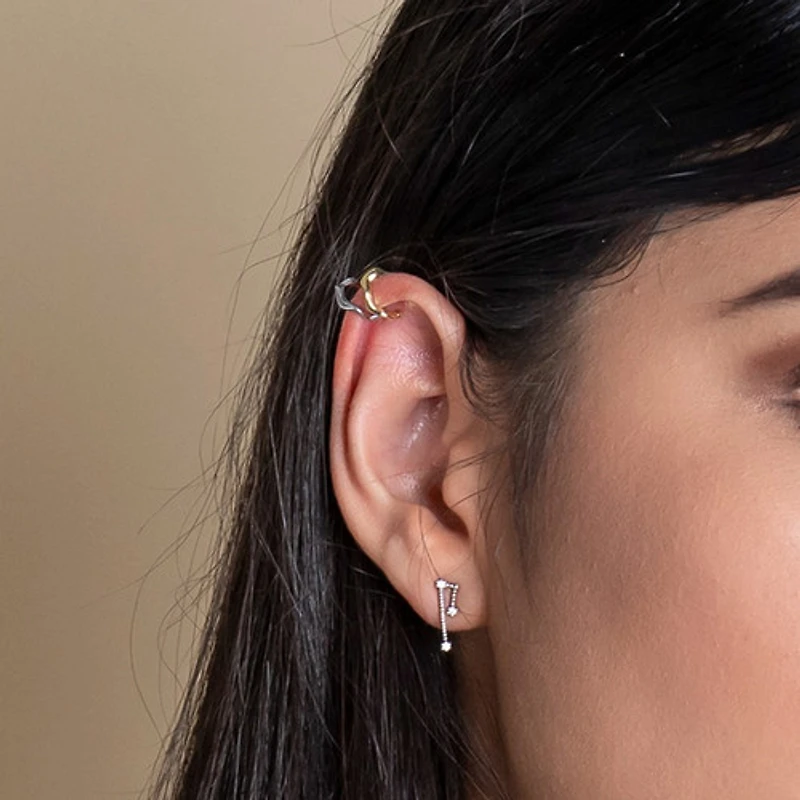 Gold Mini Wavy Ear Cuffs
