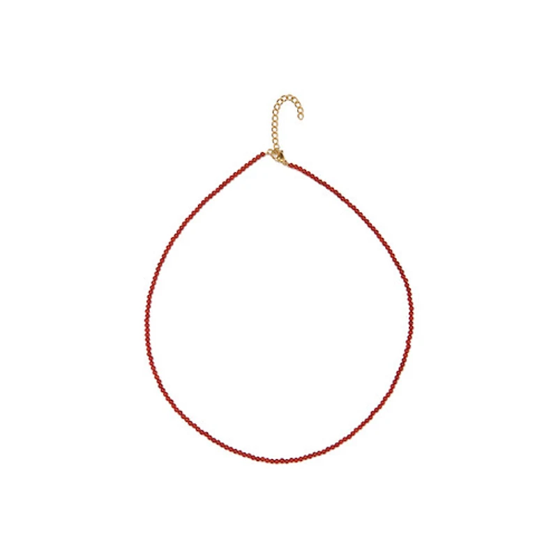 Natural Crystal Necklace (Orange & Pink Tones)
