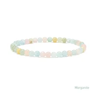 Elastic Natural Crystal Bracelet (Orange& Pink Tones)