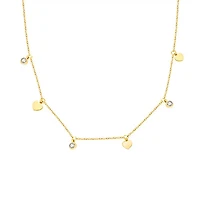 Charmed Crystal + Hearts Necklace