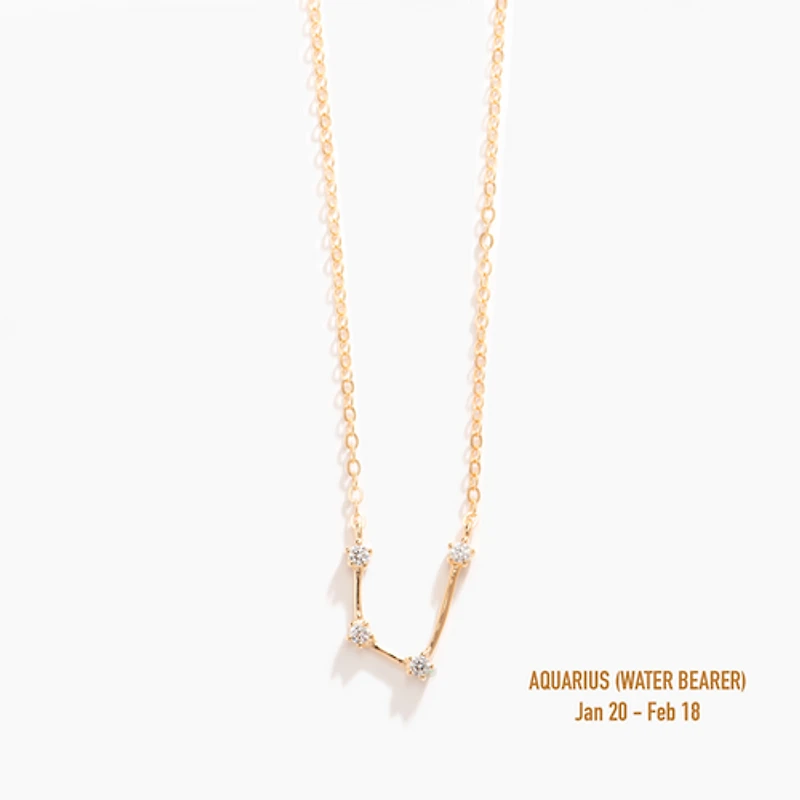 Champagne Gold Zodiac Necklace