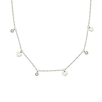 Charmed Crystal + Hearts Necklace