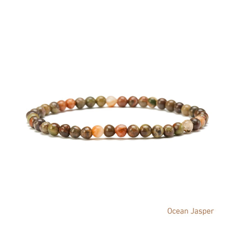 Elastic Natural Crystal Bracelet (Neutral Tones)