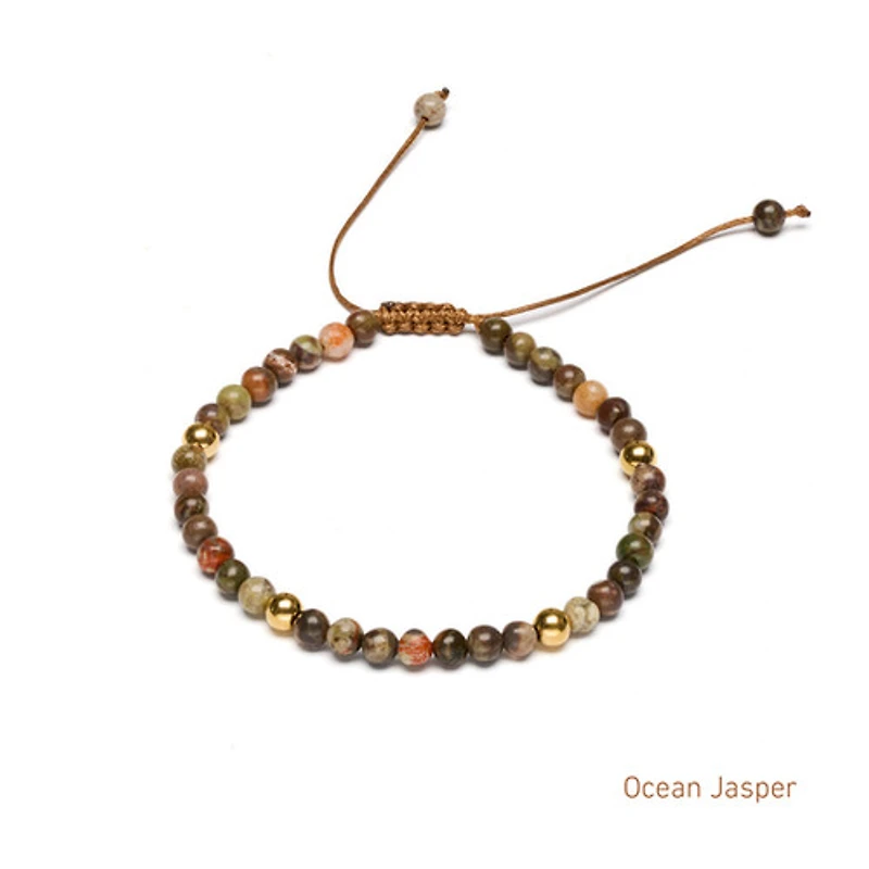 Braided Natural Crystal Bracelet (Basic Neutrals)