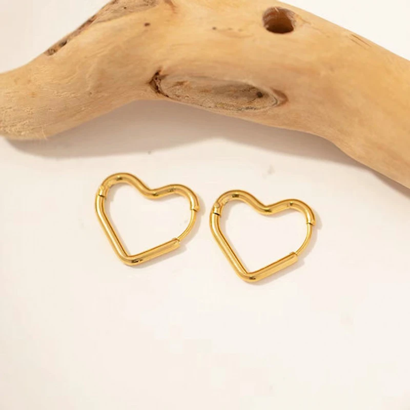 Round Heart Hoops