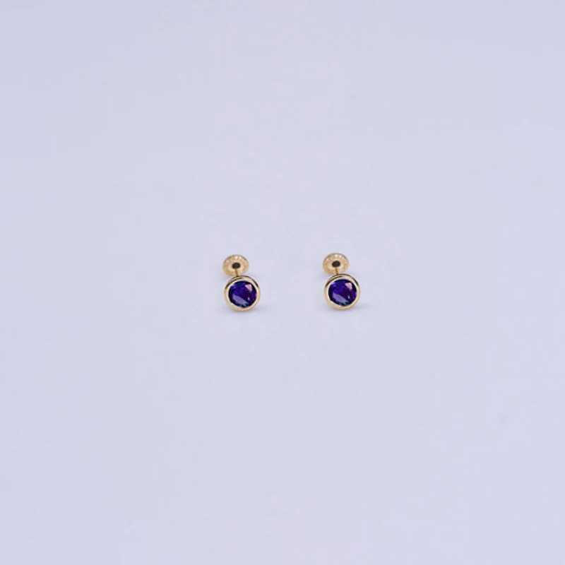 Purple Gem Studs
