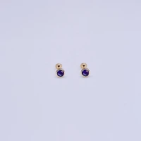 Purple Gem Studs