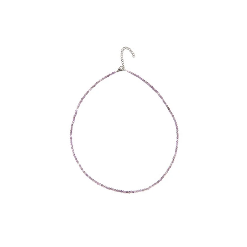 Natural Crystal Necklace (Orange & Pink Tones)